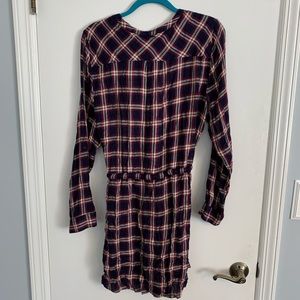 Lucky Brand Long Sleeve Flannel Dress